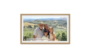 Ramă Foto Digitală GIGANT pentru perete tip tablou, Wi-Fi, Denver PFF-3263LW, Ecran Tactil 31.5" Full HD IPS, Design din Lemn Deschis, Software Frameo, 32 GB Stocare, Suport VESA100, Light Wood - Img 3