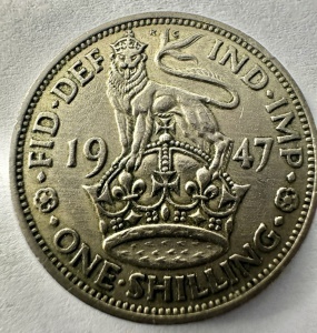 REGATUL UNIT - GEORGE VI - ONE SHILLING 1947 - Img 2