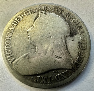 REGATUL UNIT - VICTORIA - ONE SHILLING 1898 ( ARGINT .925 )