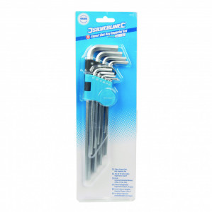 Set 10 chei tip HEX, marimi imperiale, 1/16", 1/20", 5/64", 1/8", 5/32", 3/16", 7/32", 1/4", 5/16" & 3/8", Silverline - Img 4