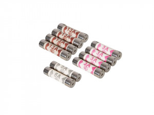 Set 10 sigurante fuzibile protectie circuite electrice, 3A, 5A, 13A, 25.4mm x 6.3mm, Power Master - Img 1