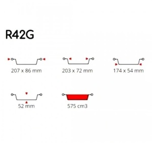 Set 100 forme de copt, model R42G, 575cc, 207 x 86 x52mm - Img 2