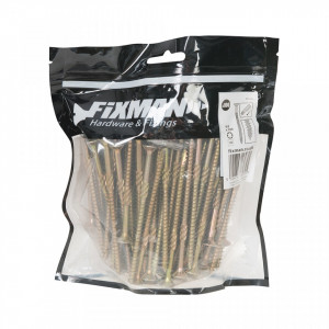 Set 100 suruburi lemn, anti-crapare lemn, 5x100mm, cap torx, bit inclus, Fixman - Img 3