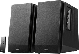 Set 2 boxe active pentru PC, muzica, gaming, camera copii, 66W, telecomanda, sunet HI-FI, incinte lemn NEGRU, bluetooth, Edifier R1700BT - Img 4