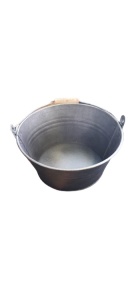 Set 2 bucati galeata metal mini zincata ornamentala, 21.5 x 10 cm, ideal gradina, balcon, zinc GRI - Img 3