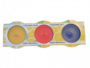 Set 3 lumanari gradina anti-insecte, Citronella, 12.5 x 3 cm, KCB