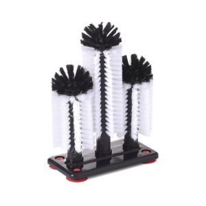 Set 3 perii spalare pahare, din plastic, 90x100x(H)180/250/180 mm, Hendi