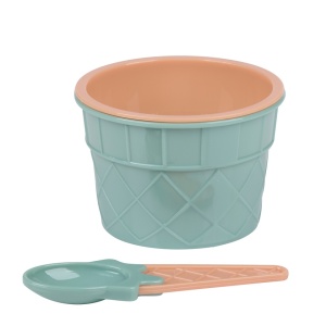 Set 4 recipiente premium pentru inghetata, fund dublu termic, 4 lingurite, Alpina - Img 9