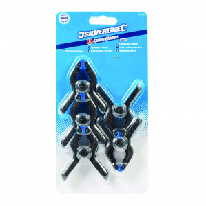 Set 5 mini cleme universale, 65mm, deschidere 30mm, Silverline - Img 2