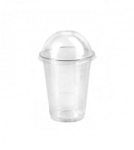 Set 50 pahare cu capac bombat cu orificiu, gradat 200ml, total 270ml gama lux, gura 78mm - Img 2