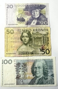 Set Bancnote - Suedia -20/50/100 Kronor - Img 3