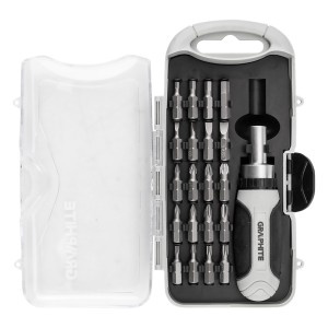 Set de biti cu suport magnetic, cu clichet 115 mm, 21 piese.