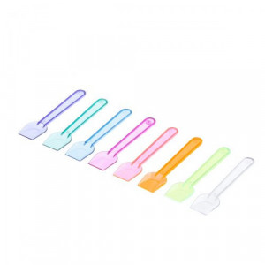 Set lingurite pentru inghetata din plastic, multicolore, 95 mm, 1kg - Img 1