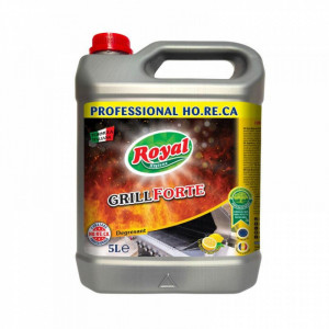 Solutie degresanta pentru aragaz, cuptor, gratar foarte puternica, Royal Hygiene, 5L, cu extract de lamaie, pachet economic