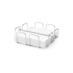 Suport servetele, otel cromat, 190x190x(H)65 mm, Hendi - Img 2