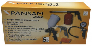 Sűrített levegő tartozék készlet , 5 db , Pansam - Img 2