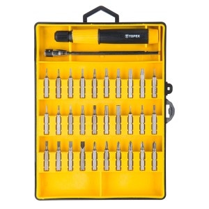 Surubelnite precizie- maner si varfuri, 32 buc -set