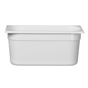 Tava gastronom din policarbonat alb, HENDI, GN 1/3, 5.7 L, alb, 325x176x(H)150mm - Img 1