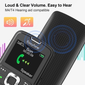 Telefon mobil de buget pentru seniori, cifre mari, sunet puternic, USB-C, ecran LCD COLOR, statie incarcare, Easyfone Prime A6 4G - Img 7