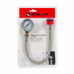 Tester presiune apa profesional cu adaptare robinet 3/4 si reductie, manometru 0-11bar/psi , Dickie Dyer - Img 4