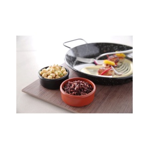 Tigaie adanca paella cu 2 manere, otel emailat, 14,5 cm diametru x 4 cm inaltime , Hendi, potrivita si pentru servire - Img 2