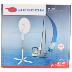 Ventilator de camera cu picior, ALB, palete 40cm - 16", Descon - Img 3