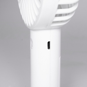 Ventilator de mana, cu dinam, 9 cm, alb - Img 4