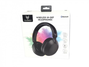Vezeték nélküli bluetooth fejhallgató, extra kényelem, 3,5 mm-es jack csatlakozó, 10 órás lejátszási idő, Audeeo
