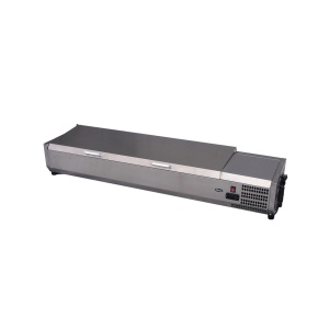 Vitrina frigorifica tip display Inox pentru containere GN 1/3 cu o inaltime maxima de 150 mm Hendi 6x GN1/3 180 W