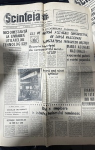 „Scînteia”, organ al Comitetului Central al Partidului Comunist Român, apărut la 13 februarie 1969.