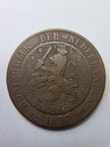 🪙 2½ Centi Olanda – 1877 – Regele Willem al III-lea - Img 2