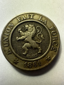 🪙 Belgia – 10 Centimes 1861 – Leopold I