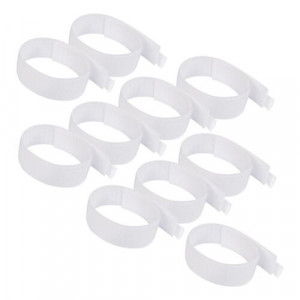 10 darabos nejlon tépőzáras szalag készlet, 150 x 25mm, fehér, Silverline - Img 4