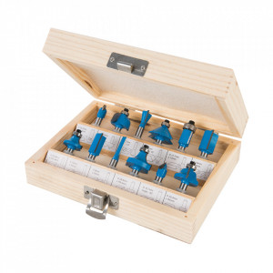 12 darabos fafűrész készlet, 1/4, 1/4", Silverline