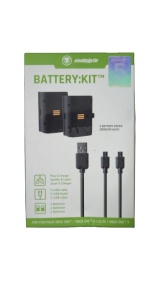 2 db akkumulátor készlet Gamepad / Controller kompatibilis Xbox One, ONE S, ELITE, ONE X, FEKETE, Snakebyte gamepadhoz / vezérlőhöz
