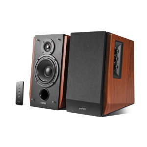 2 db aktív hangszóró szett PC, zene, játék, gyerekszoba, 66W, távirányító, HI-FI hangzás, fa ház, barna, bluetooth, Edifier R1700BT-BR