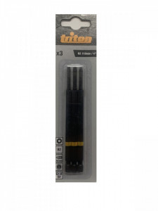 3 darabos professzionális bit készlet, ütve, négyszögletes fej, 110mm, R2, Triton - Img 5