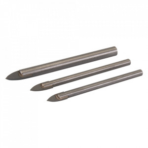 3 darabos vágókészlet, üveg, kerámia, 5, 6, 8 mm, Silverline - Img 1