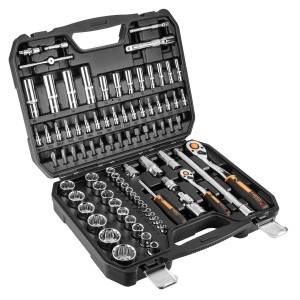 86 darabos készlet, prémium csőkulcsok, 1/4, 1/2, CRV, Neo - Img 9