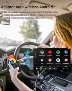 Adaptor dongle pentru conectare la android auto fara a folosi cablu, ompatibil cu mașini începând cu 2016, cu fir Android Car, Plug and Play - Img 2
