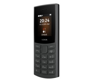 Alapvető mobiltelefon, két SIM-kártyás, szénszürke, Nokia 105 (2024-es modell)
