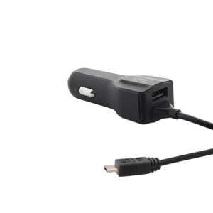 Autótöltő 12/24V, 15W, beépített micro USB kábel 1m, további USB-A port, T'nB - Img 4