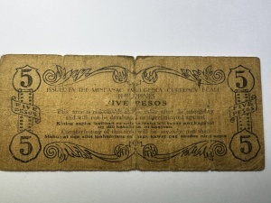 Bancnota - 5 Pesos – Mindanao Emergency Currency Board, Seria 1943 - Filipipine - Img 2