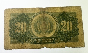 Bancnota - Bolivia - 20 Bolivianos 1928 - Img 2
