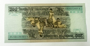 Bancnota Brazilia - 200 Cruzeiros 1981 - Img 2