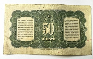 Bancnota Coloniala - Indiile Olandeze - 50 Cents 1943 - Reginei Wilhelmina - Img 4
