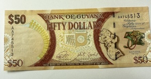 Bancnota - Guyana - 50 Dollars 2016 - Comemorativa