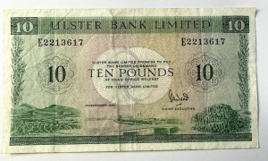 Bancnota Irlanda de Nord - 10 Pounds 1989