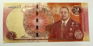 Bancnota Tonga - 2 Paanga 2015