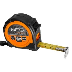 Banda metrica din otel rulat 3 m x 19 mm, cu magnet